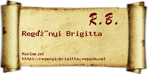 Regényi Brigitta névjegykártya